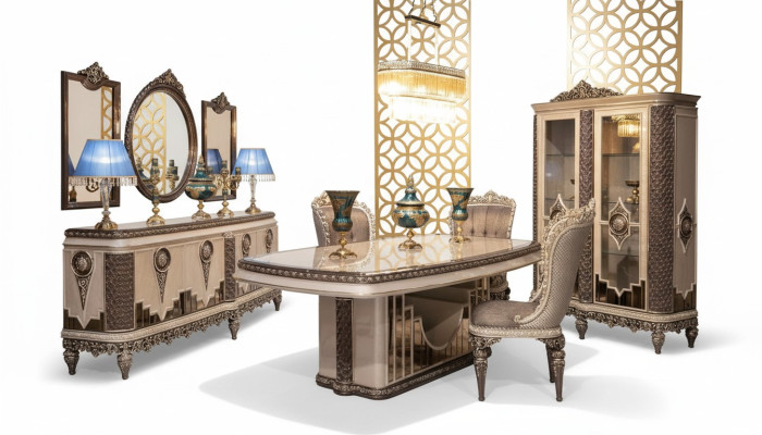 Klassieke dauw Esszimmer Set Luxe set Eettafel Stoelen Dressoir