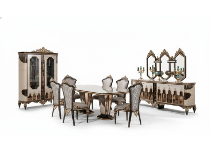 Complete klassieke eetkamergroep Luxe eetkamer Eettafel Stoelen