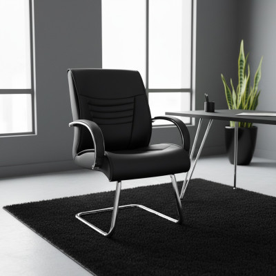 Wachtkamer Praktijk Advocatenkantoor Kantoorinrichting Lederen Stoelen Fauteuils Conferentiestoel