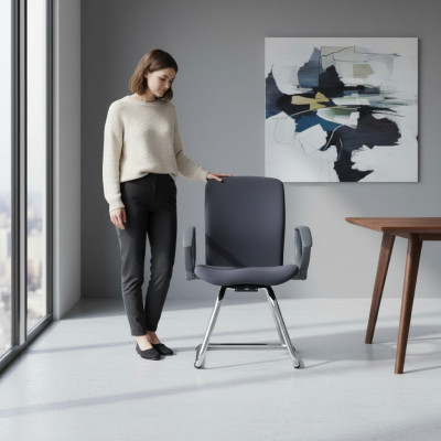 Kantoorinrichting wachtkamer praktijk kantoor textiel stoelen conferentie stoel