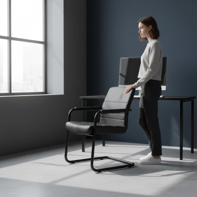 Stoelbekleding Kunstleer Bureaustoelen Modern Computerstoelen Meubels Zwart