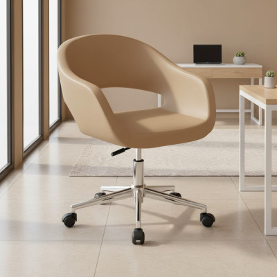 Hoogwaardige moderne bureaustoel gamingstoel Beige bureaustoel draaistoel Nieuw