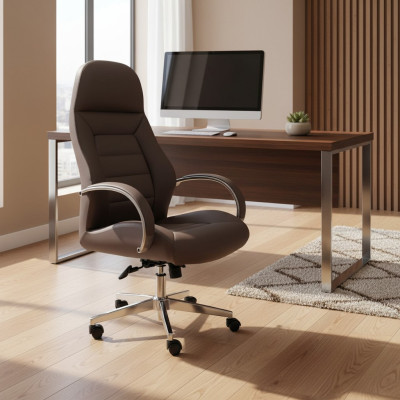 Stoelbekleding kunstleer bureaustoelen Moderne computerstoelen Meubels Bruin