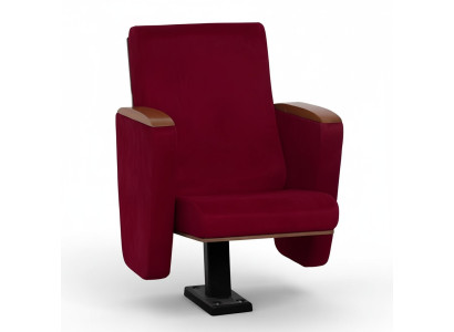 Fauteuil Art Deco Fauteuil Bankstoel 1-zits voor theater Design Luxe Rood Textiel Nieuw