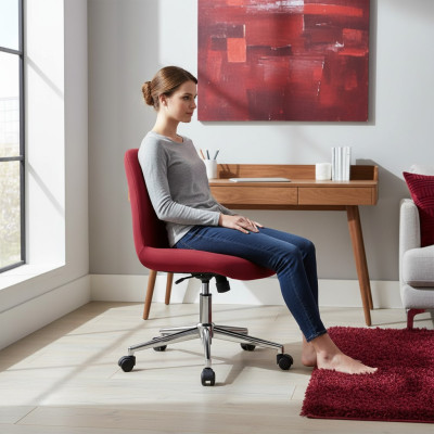 Kantoorstoel Rood Luxe Stoel Bureaustoel Chef Nieuwe Textiel Designer Stoel Meubilair