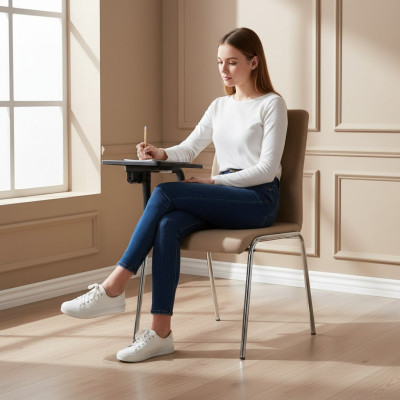 Stijlvolle Beige Fauteuil Moderne Fauteuil Topkwaliteit Design Bureaustoel nieuw