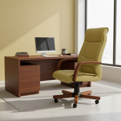 Luxe stoel Groen Bureaustoelen Gestoffeerde stoel Design meubels Kantoordraaistoel Nieuw