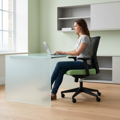 Bureaustoelen Luxe Groene gestoffeerde bureaustoelen Meubels Directiestoel