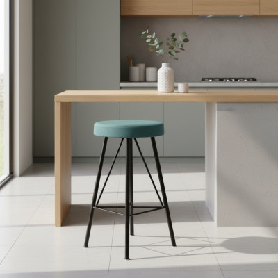 Eetkamerstoel Luxe rond blauw Stoelen Stoel Ontwerp Fauteuil Meubels Textiel Nieuw