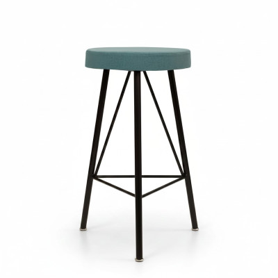 Eetkamerstoel Luxe rond blauw Stoelen Stoel Ontwerp Fauteuil Meubels Textiel Nieuw