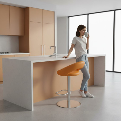 Barkruk Barkruk Oranje Textiel Ontwerp Barkrukken Barkruk Stoelen Nieuw