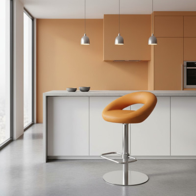 Barkruk Barkruk Oranje Textiel Ontwerp Barkrukken Barkruk Stoelen Nieuw