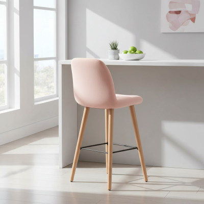 Moderne roze stoel designer barkruk hout stijlvol luxe meubels kruk nieuw