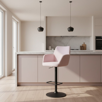 Kruk Bar Roze Stijlvolle Barkruk Stoel Designer Metaal Eetkamerstoel Nieuw