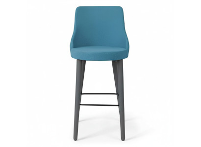 Stijlvolle barkruk stoel designer houten stoel eetkamerstoel kruk bar blauw nieuw