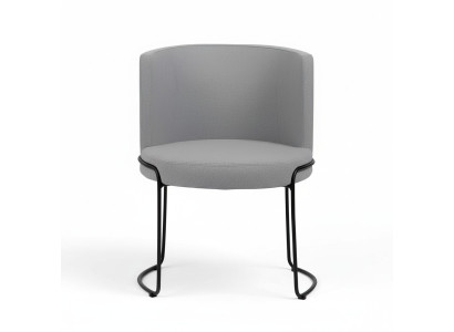 Stoel Modern Gestoffeerde Eetkamerstoelen Textiel Kleur Grijs 1-zits Nieuw