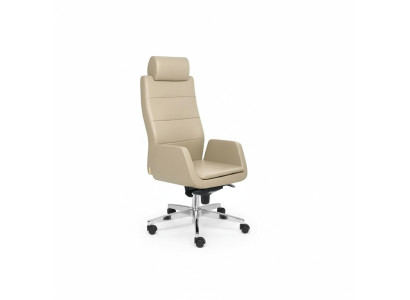 Beige bureaustoel luxe draaistoel directiestoel kantoormeubelen fauteuil