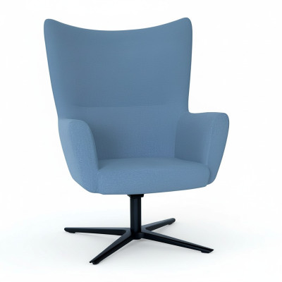 Blauwe fauteuil Ohrensessel Ontwerper 1-zits Moderne Cocktailsessel