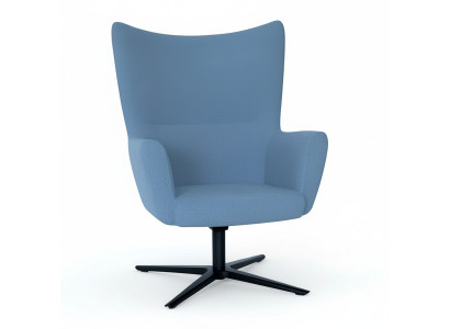 Blauwe fauteuil Ohrensessel Ontwerper 1-zits Moderne Cocktailsessel