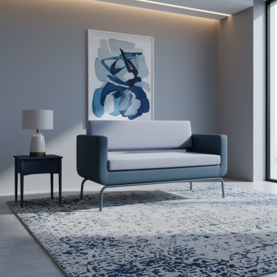 Grijze gestoffeerde bank Designer 3-zits imitatieleer bankstel Modern Nieuw