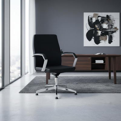 Fauteuil Leer Bekleding Draaibare Computerstoelen Meubels Kantoorstoel Chefsstoel