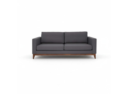 Grijze tweezitter designer 2-zitsbank woonkamer textiel gestoffeerde bank