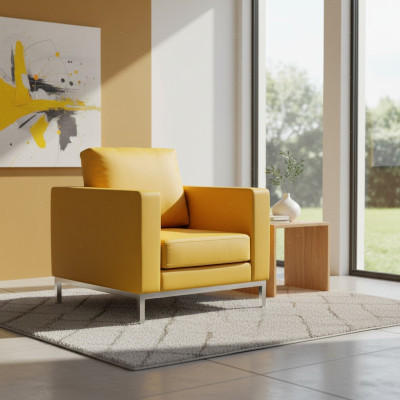 Gelede Stoel Moderne Kantoor Relaxfauteuil Kunstleer Eenpersoons