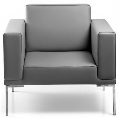 Grijze televisiestoel Ontwerper lounge fauteuil Fauteuil Relax éénzitter