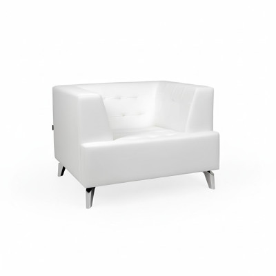 Witte fauteuil Tv-fauteuil Lounge eenzitter Woonkamer Club Relaxfauteuil