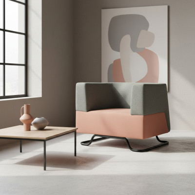 Moderne eenzitter Groene fauteuil Gestoffeerde fauteuil Kantoorinrichting Meubels