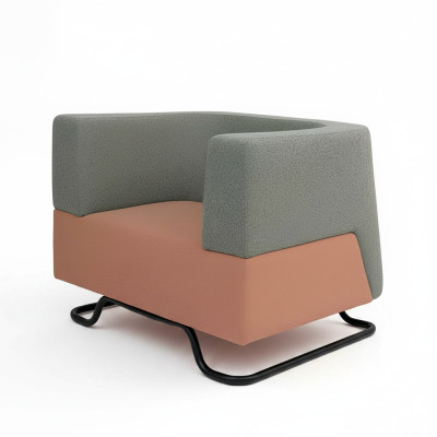 Moderne eenzitter Groene fauteuil Gestoffeerde fauteuil Kantoorinrichting Meubels