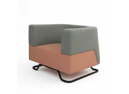 Moderne eenzitter Groene fauteuil Gestoffeerde fauteuil Kantoorinrichting Meubels