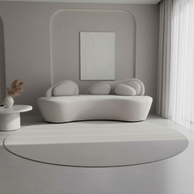 Witte 3-zits bank Bekleding 3-zits woonkamerbank Luxe stoffen bank