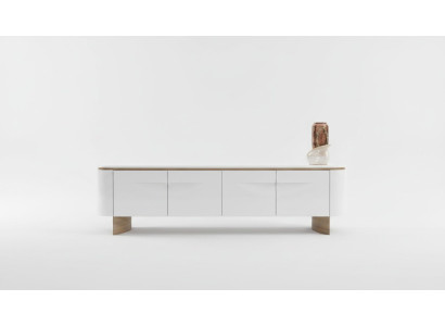 TV-standaard stijlvol RTV Lowboard woonwand dressoir Wit hout Modern ontwerp
