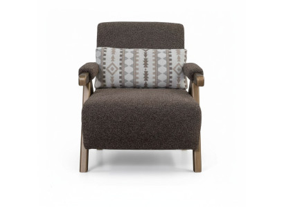Bruine fauteuil Ontwerper Eenpersoons Woonkamer 1-zitter Luxe Stoel Nieuw