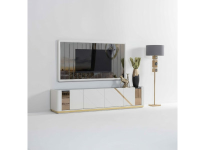 Moderne woonkamer meubels Ontwerper TV-standaard Luxe TV-frame 2-delig