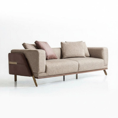 Luxe bankstel 4-zits bankstellen moderne gestoffeerde stoffen designbank nieuw