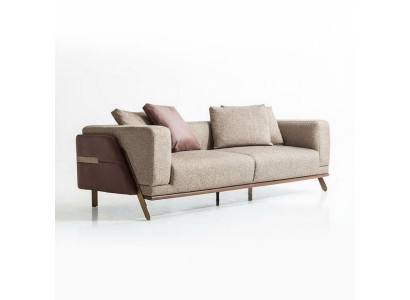 Luxe bankstel 4-zits bankstellen moderne gestoffeerde stoffen designbank nieuw