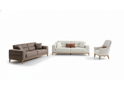 Sofasetbank Luxe 2x banken 3-zits Modern 1-zits 3-delig Moderne set