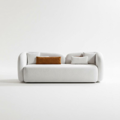Modern Design Gestoffeerd Wit Zitbank 3-Zits Bank Banken Stof Textiel