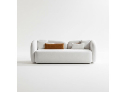 Modern Design Gestoffeerd Wit Zitbank 3-Zits Bank Banken Stof Textiel
