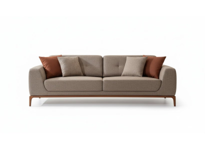 Bank 3-zits bekleden bank grijs textiel zit design stof modern bankstellen