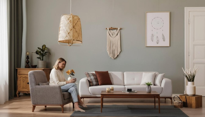 Luxe Wit Sofaset Bank 3-Zits Bank Stoel Stof Modern Modern Set nieuw