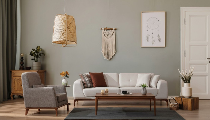 Luxe Wit Sofaset Bank 3-Zits Bank Stoel Stof Modern Modern Set nieuw