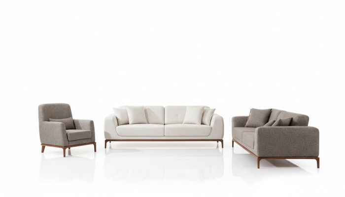 Bankstel Bank Luxe 2x Banken 3-Zits 1-Zits Modern 3-delig Set Modern