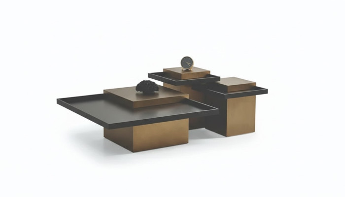 Modern salontafelset woonkamer luxe meubels 3 houten bijzettafels