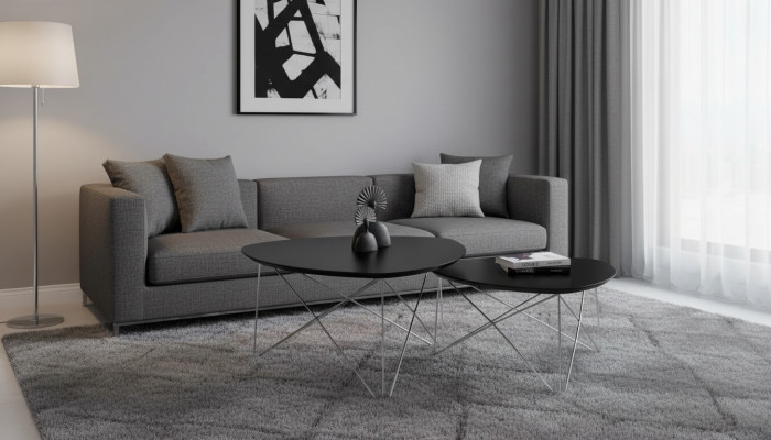 Salontafel Zwart Woonkamertafel Luxe Salontafels 2х Bijzettafel Tafel nieuw