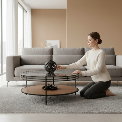 Moderne ronde salontafel koffietafel bijzettafel ontwerper woonkamer tafels