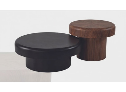 Ontwerper Ronde Tafel Set Bruin-Zwarte Salontafel Woonkamertafel Nieuw