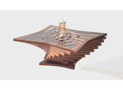 Exclusieve gouden salontafel Woonkamer bijzettafel Luxe glazen tafel